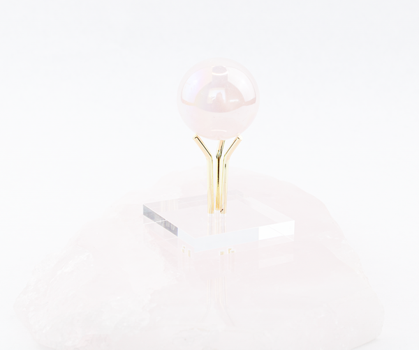 Acrylic + Brass Sphere Stand