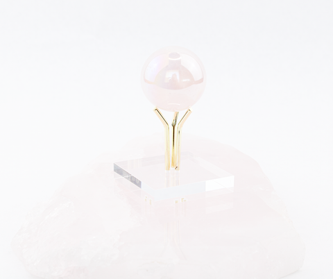 Acrylic + Brass Sphere Stand
