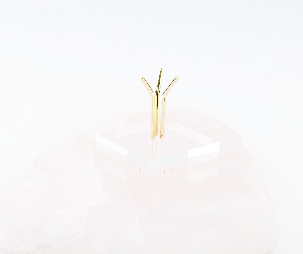 Acrylic + Brass Sphere Stand