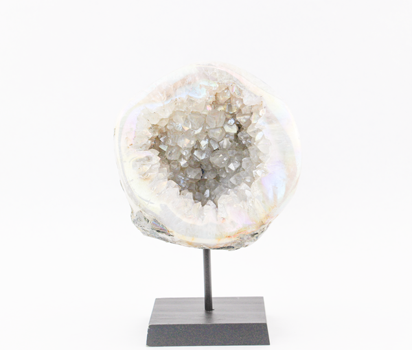 Aura Agate Amethyst on stand